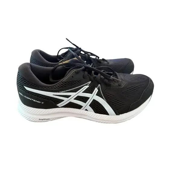 Asics Men's Black Gel-Contend 7 Running Shoes Size 10 Extra Wide